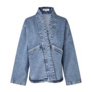 Denim Kimono Jakke Blå