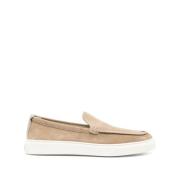 Beige Lær Sandaler Komfort Stil