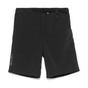 Sorte Logo Shorts med Sidelukking