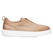 Beige Slip-On Skinn Sneakers