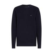 Essensiell Struktur Crew Neck Strikkegenser