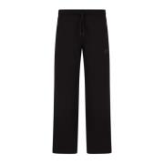 Sort Slim Fit Snøring Sweatpants