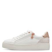 Hvite Rose Sneakers med Glidelås