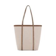 Canvas Tote Bag med Stud-detaljer