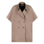 Bomull Revers Krage Trenchcoat