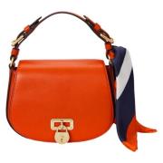 Oransje Skjerf-Trim Medium Tanner Crossbody Veske