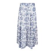 China Blue Toile Sea Skjørt