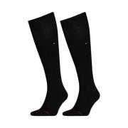 Sort Bomull Crew Socks 2Pack