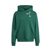 Scribble Fleece Hoodie Grønn