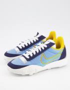 Nike Waffle Racer 2x trainers in blue tones and black
