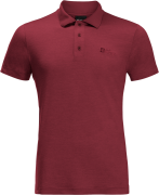 Jack Wolfskin Men's Travel Polo Deep Ruby