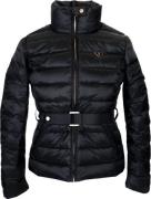 Women's Meg Down Jacket Waist Belt Black