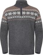 Gridarmor Men's Snøkrystall Half Zip Ullgenser Grey/Beige/White