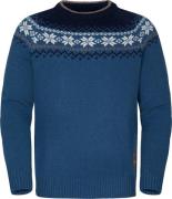 Gridarmor Men's Snøkrystall Round Neck Ullgenser Blue/White/Navy