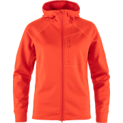 Fjällräven Women's Abisko Grid Fleece Hoodie Flame Orange