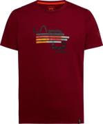 La Sportiva Men's Stripe Cube T-Shirt Sangria