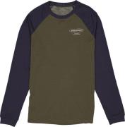 Mons Royale Men's Icon Merino Raglan Long Sleeve Dark Olive/9 Iron