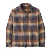 Patagonia Men's Fjord Flannel Shirt Sunrise Ridge/Forge Grey