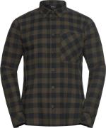Jack Wolfskin Men's Lite Flannel Shirt  Check Obsidian Moss