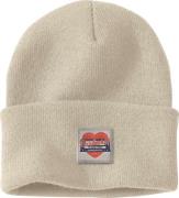 Carhartt Women's Knit Heart Patch Beanie Oat Milk