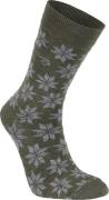 Ivanhoe Unisex Wool Sock Snowflake Loden Green