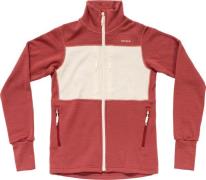 Devold Women's Egga Grid Merino Jacket Marsala/Offwhite