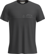 Icebreaker Men's Merino Blend Core Ss Tee Single Line Camp Obsidian