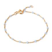 Enamel Ball Chain Sky Armbånd 18 kt. Gullforgylt sølv B66G_2-Sky