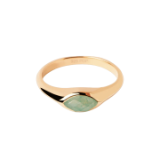 PDPAOLA Nomad Aventurine Stamp Ring 18 kt. Gullforgylt sølv AN01-A47