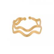 Pernille Corydon Double Wave Ring 18 kt. Gullforgylt sølv R-456-GP