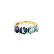 Suzanne Kalan Baguette Mix Ring 14 kt. Gull PR552B-YG