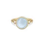 Julie Sandlau Prime Ring Milky Aqua Ring 22 kt. Gullforgylt sølv RI248...