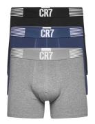 Cr7 Basic Trunk Organic 3-Pack Boksershorts Multi/patterned CR7