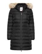 Tjw Essential Hooded Down Coat Fôret Kåpe Black Tommy Jeans