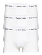 Low Rise Trunk 3Pk Boksershorts White Calvin Klein