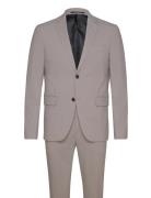 Plain Mens Suit - Normal Lenght Dress Beige Lindbergh