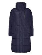 Hazekb Long Jacket Fôret Kåpe Navy Karen By Simonsen