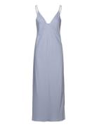 Recycled Cdc Midi Slip Dress Maxikjole Festkjole Blue Calvin Klein