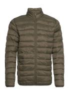 Bo Light High Neck Jacket Fôret Jakke Khaki Green Kronstadt