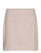 Linen Blend Skirt Kort Skjørt Beige Gina Tricot