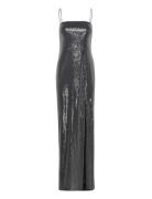 Sequin Maxi Slit Dress Maxikjole Festkjole Black ROTATE Birger Christe...