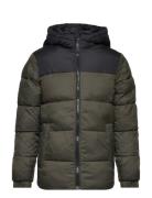 Jjetoby Puffer Hood Sn Jnr Fôret Jakke Khaki Green Jack & J S