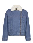 Sherpa Moto Jkt Dongerijakke Denimjakke Blue Lee Jeans