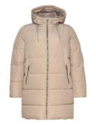 Carnewdolly Long Puffer Coat Otw Fôret Kåpe Beige ONLY Carmakoma