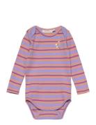 Sgbbob Yd Stripe Violet Tulip L_S Body Hl Bodies Long-sleeved Multi/pa...