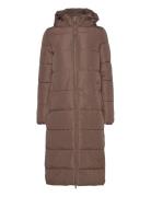 Onlanna X Long Hood Puffer Coat Cs Otw Fôret Kåpe Brown ONLY