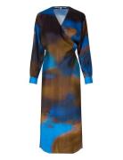 Haylen Wrap Dress Maxikjole Festkjole Brown Second Female