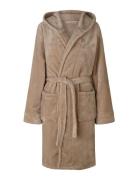 Fleece Robe Morgenkåpe Beige Rosemunde