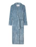 Long Fleece Robe Morgenkåpe Blue Rosemunde