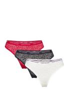 3 Pack Thong Lace Stringtruse Undertøy White Tommy Hilfiger